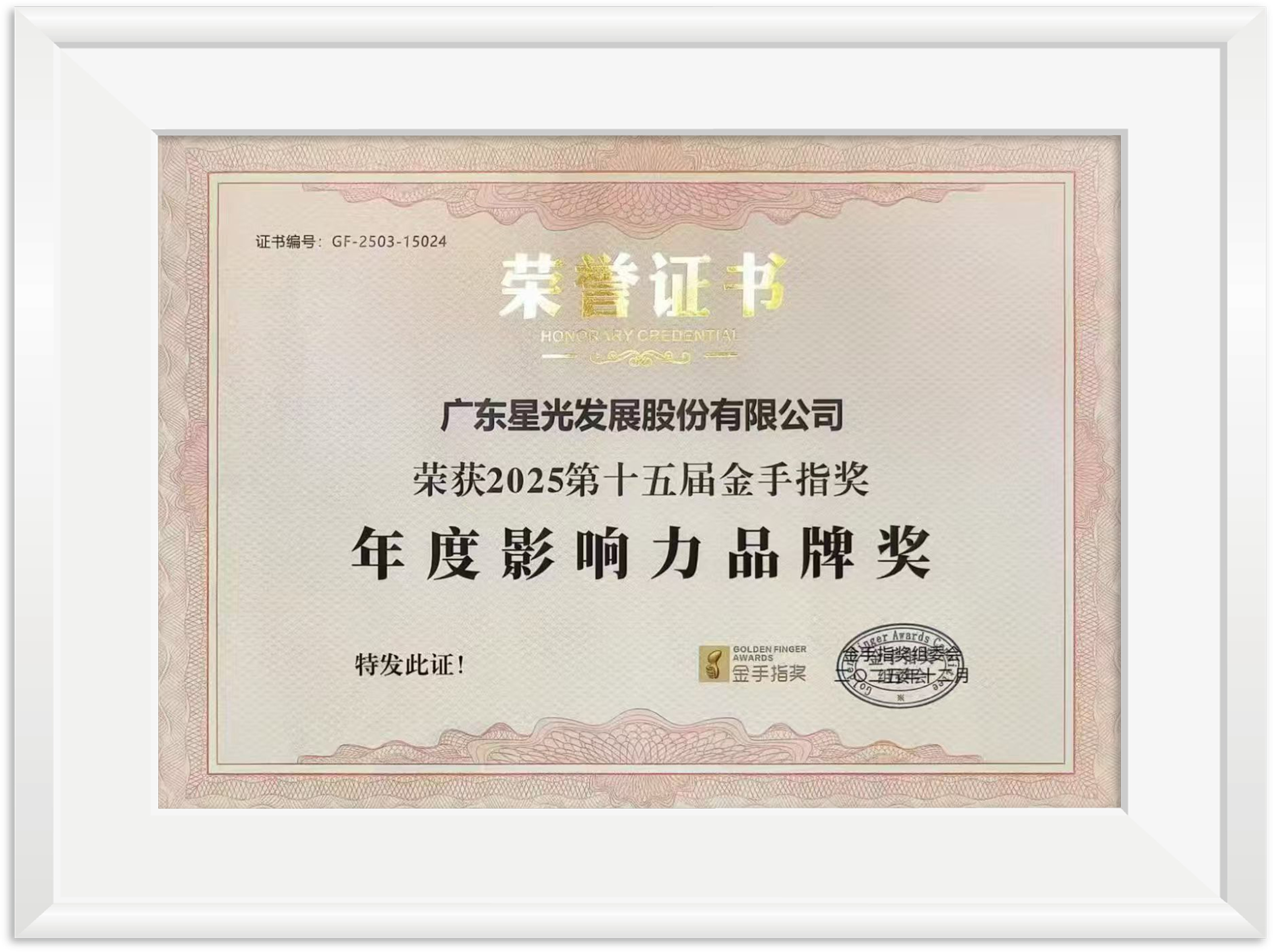 2025第十五届金手指奖